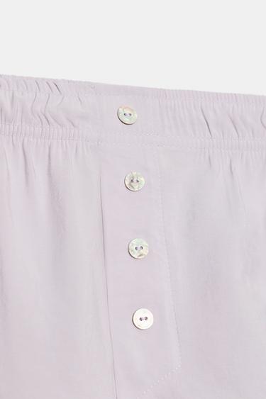 SHORT FLUIDE AVEC BOUTONS - Mauve clair de Zara - Image 7