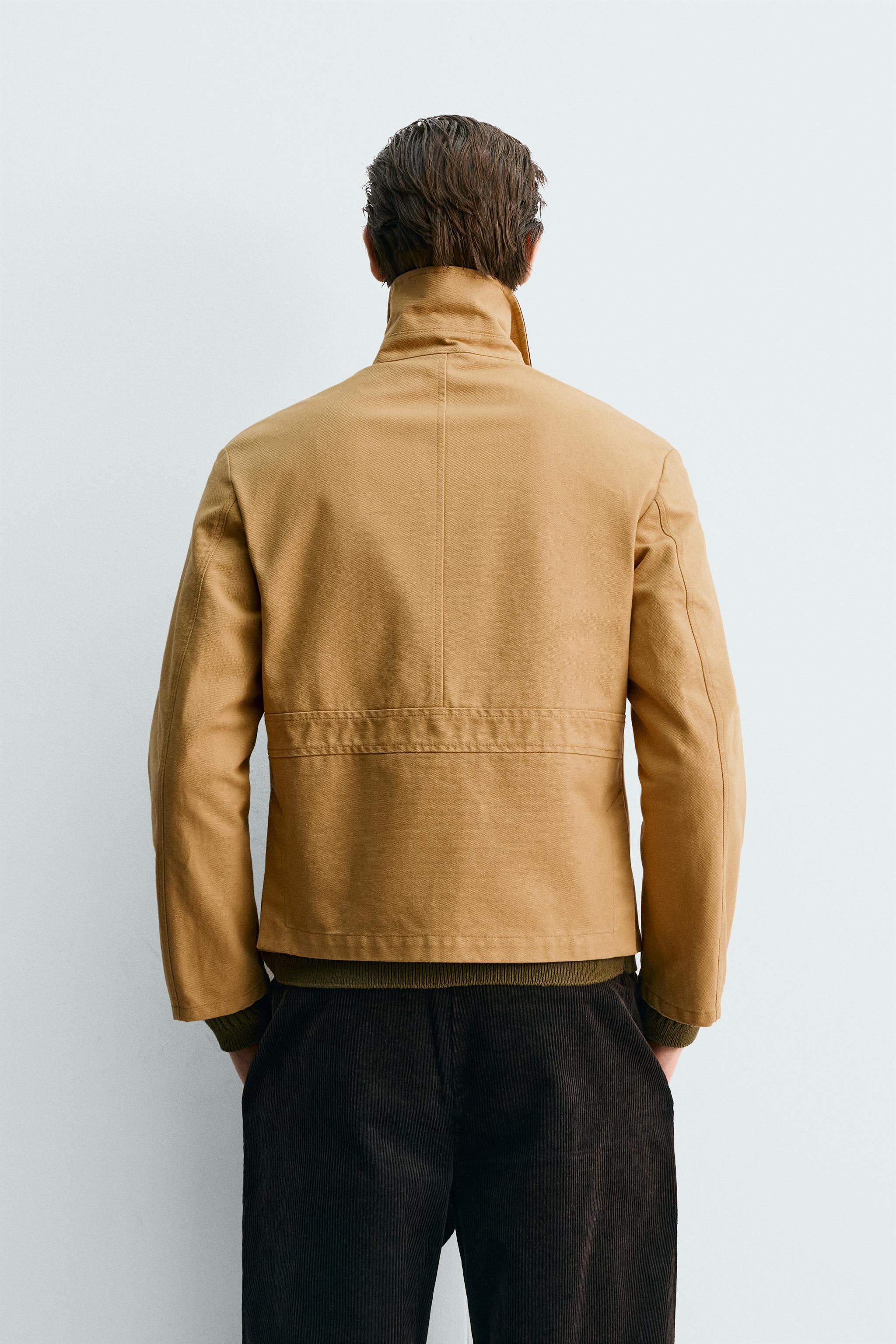 CONTRAST COLLAR FIREMAN CLASP JACKET