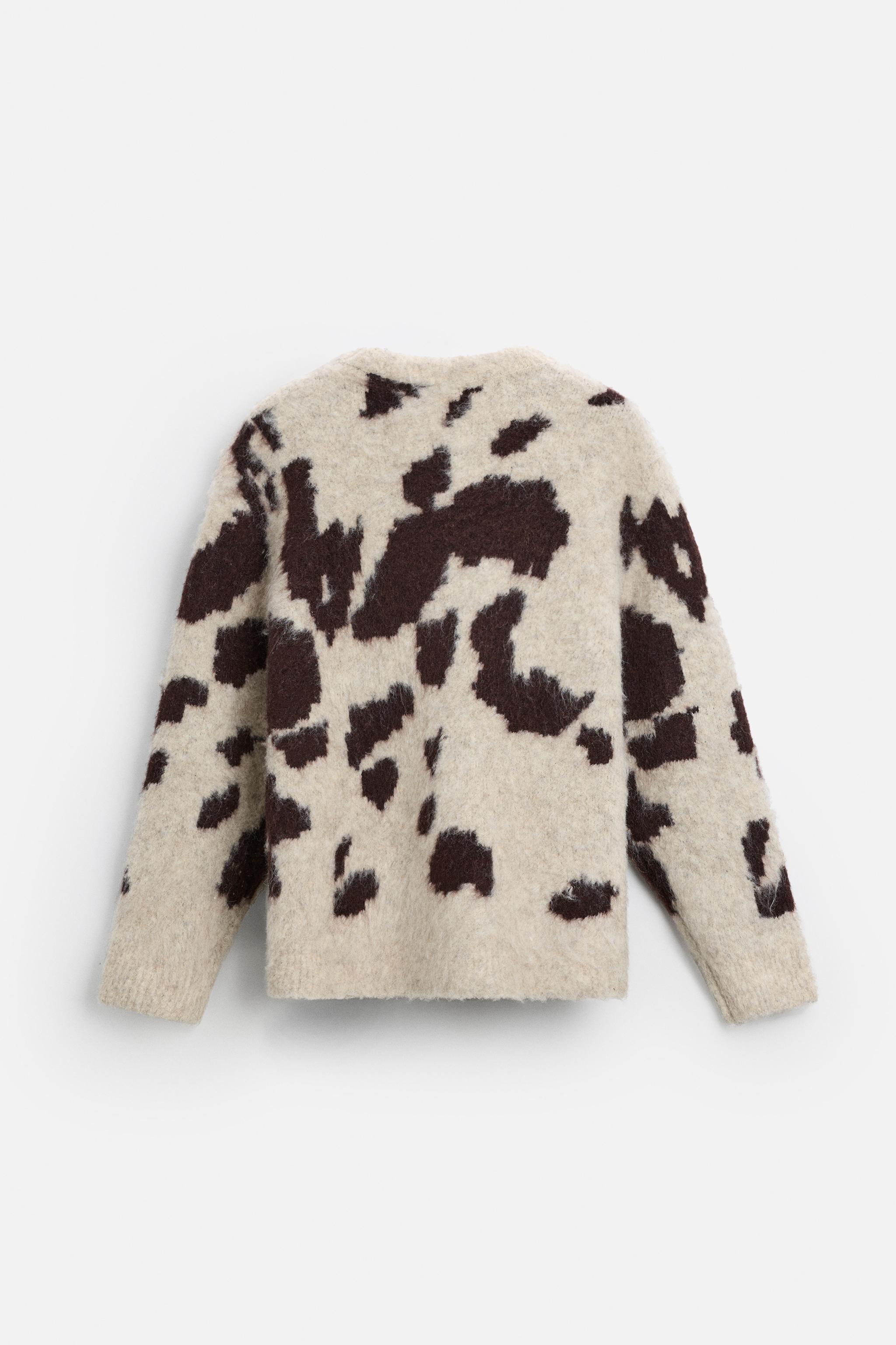 JACQUARD ANIMAL SWEATER - Ecru | ZARA United States JACQUARD ANIMAL SWEATER - Ecru | ZARA United States