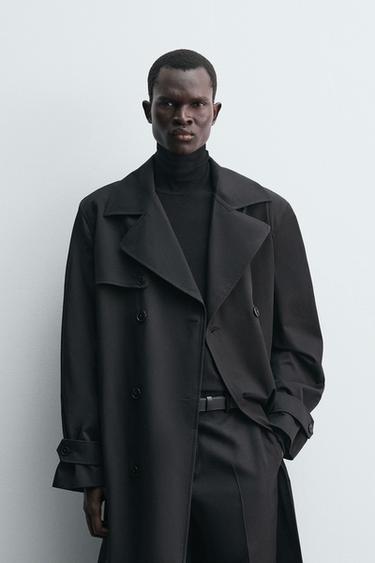 WATER REPELLENT MANTECO TRENCH COAT - Black by Zara