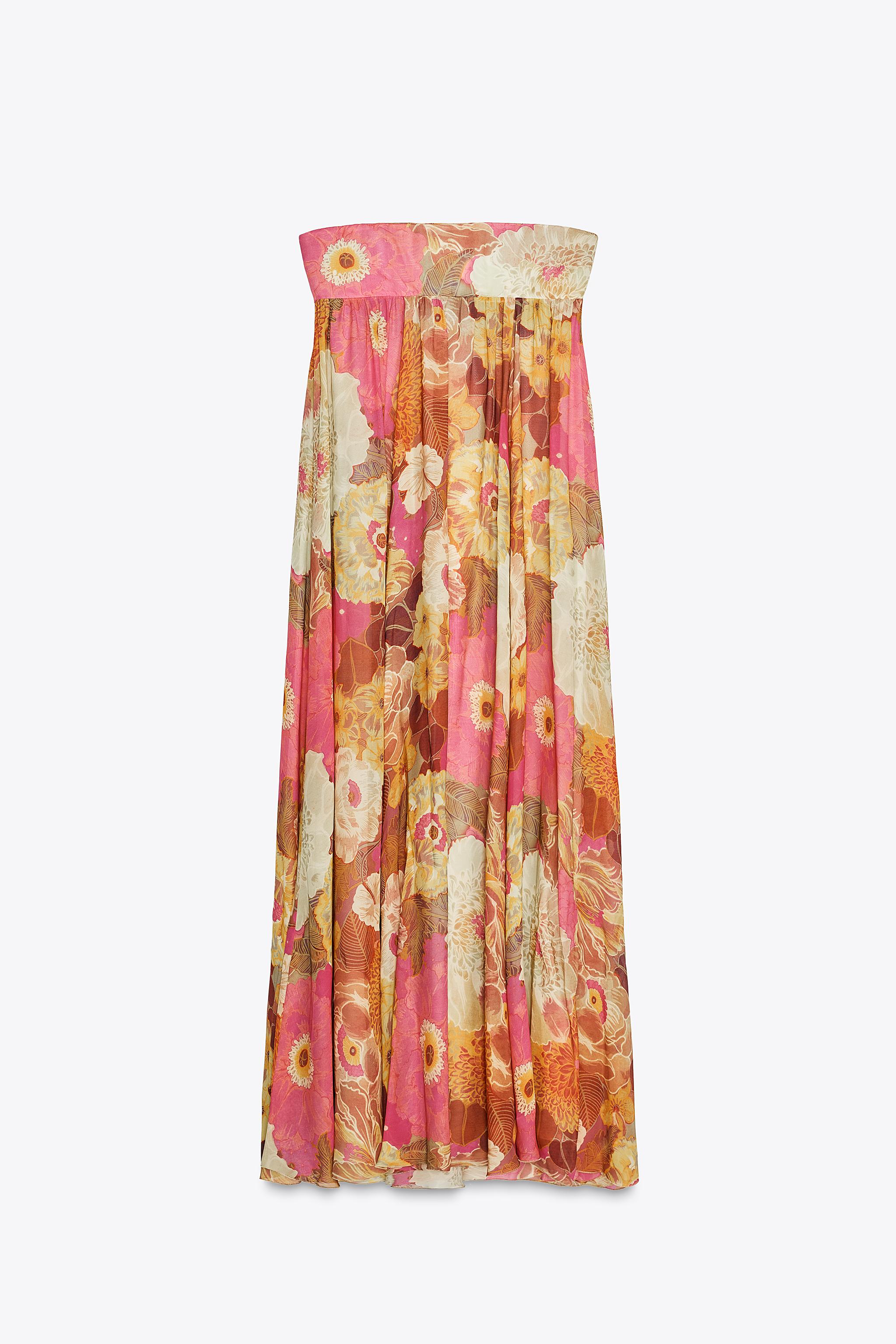 【ZARA】FLORAL PRINT DRESS ZW COLLECTION Pink | 3095/120/620 ZW COLLECTION FLORAL PRINT DRESS - Pink | ZARA United States