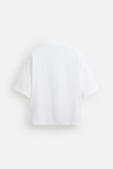 BASIC BOXY FIT T-SHIRT - Oyster-white by Zara - Image 6