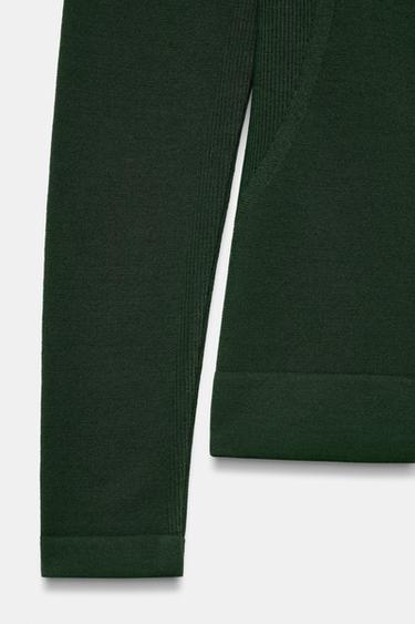 SEAMLESS MERINO WOOL BLEND JACKET - SKI COLLECTION - Khaki by Zara - Image 7