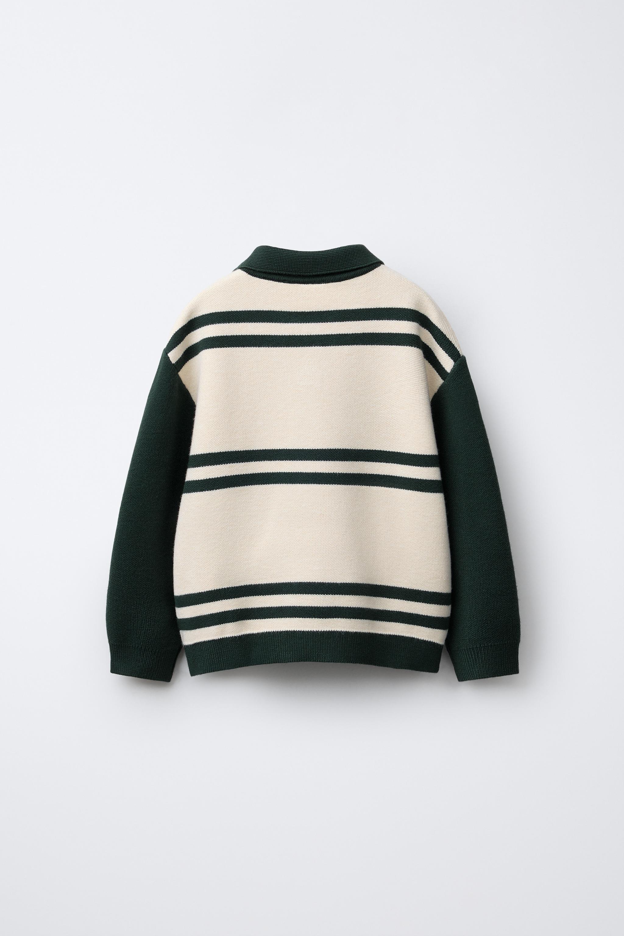 VARSITY KNIT POLO SHIRT — Dark green (alternate view)