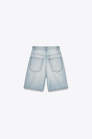 BERMUDA EN JEAN TRF LIGNE A TAILLE NORMALE - Bleu clair de Zara - Image 6