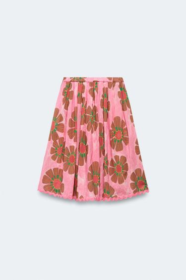 6-14 YEARS/ LIMITED EDITION FLORAL PRINT MIDI SKIRT - Printed by Zara - Image 1