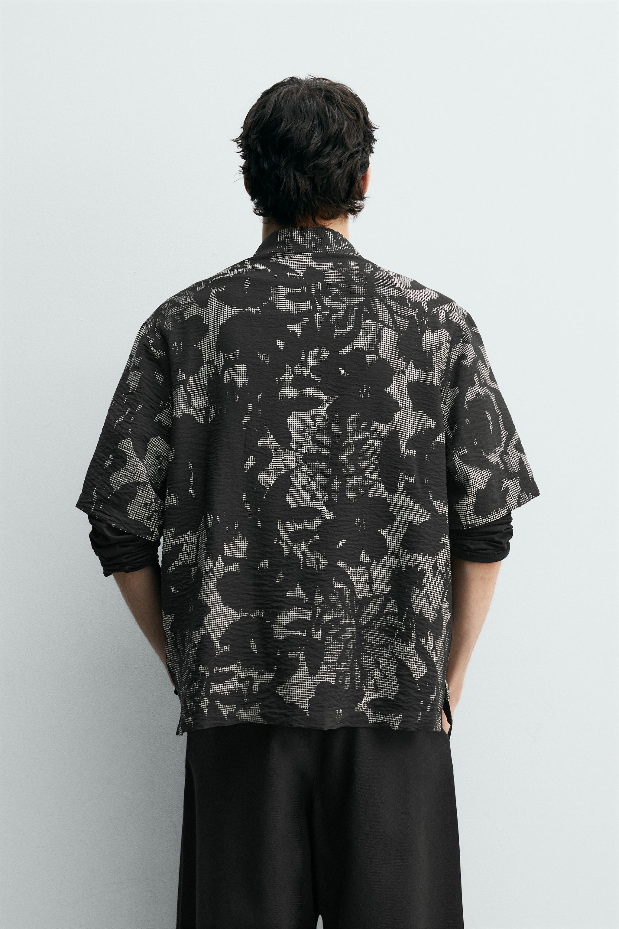 FLUID COMBINATION PRINT SHIRT