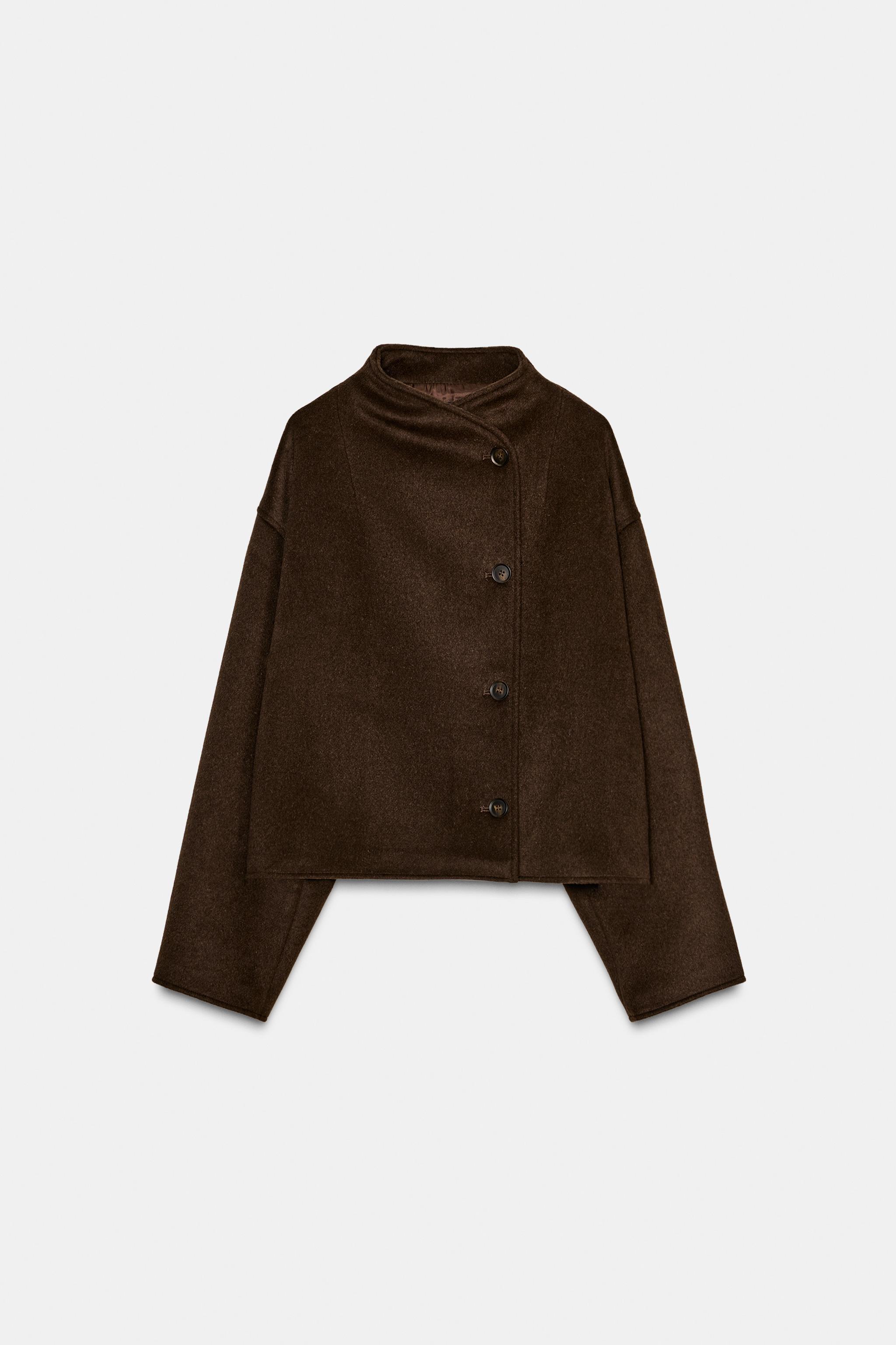 SOFT CROSSOVER JACKET - Dark brown | ZARA Canada