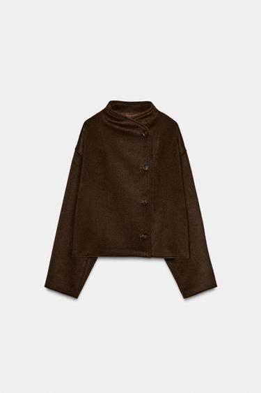SOFT CROSSOVER JACKET - Dark brown by Zara - Image 4