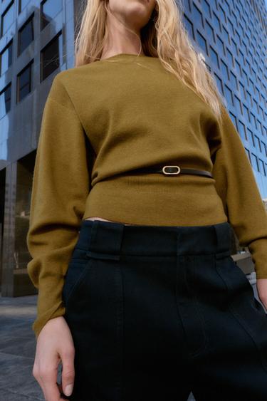 JUMPER KNIT BELT - Oil by Zara - Image 2