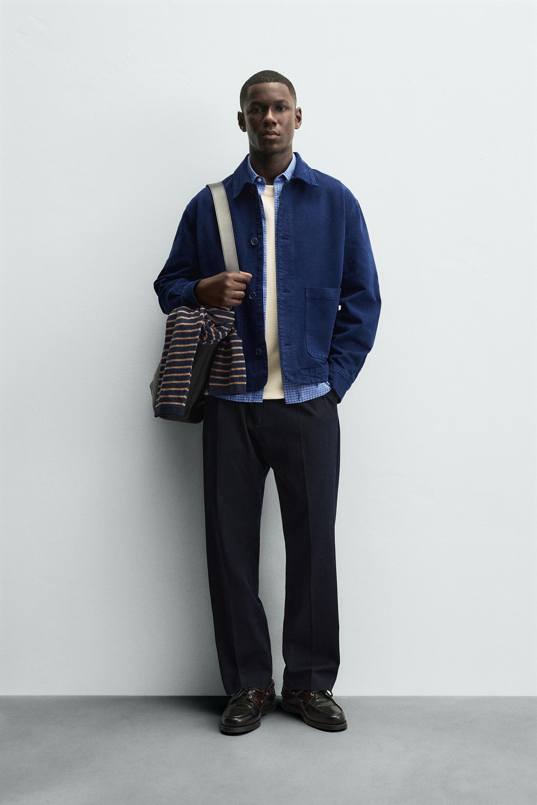 ポケット構造シャツジャケット - 濃青 | ZARA Japan / 日本