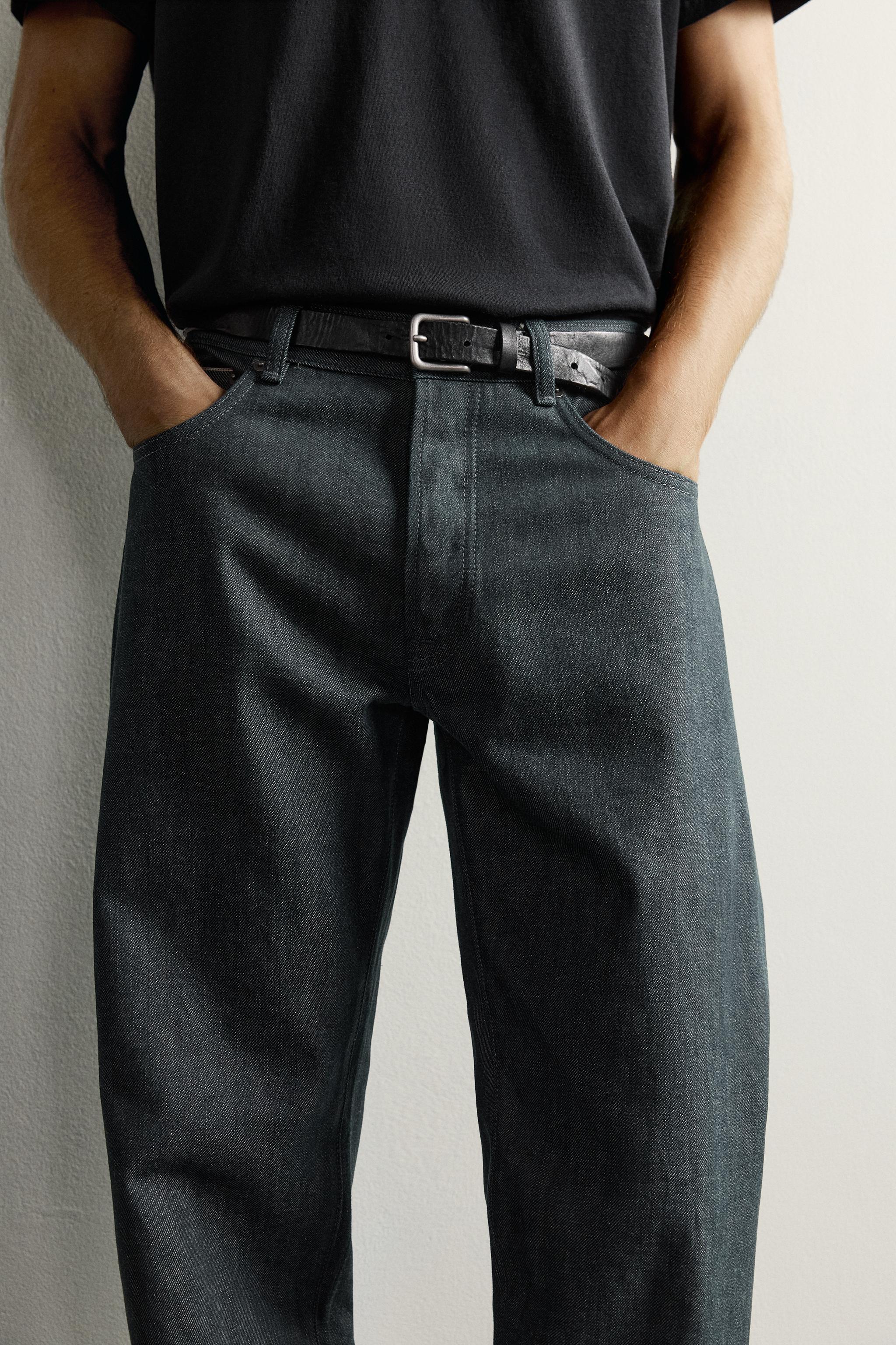 Zara STRAIGHT FIT KIVRIK PAÇALI SELVEDGE JEAN görsel 5