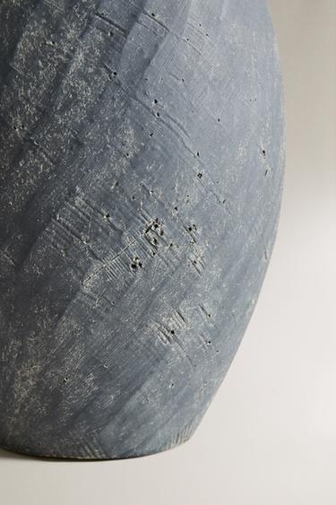 TEXTURED CERAMIC VASE - Black by Zara - Image 3
