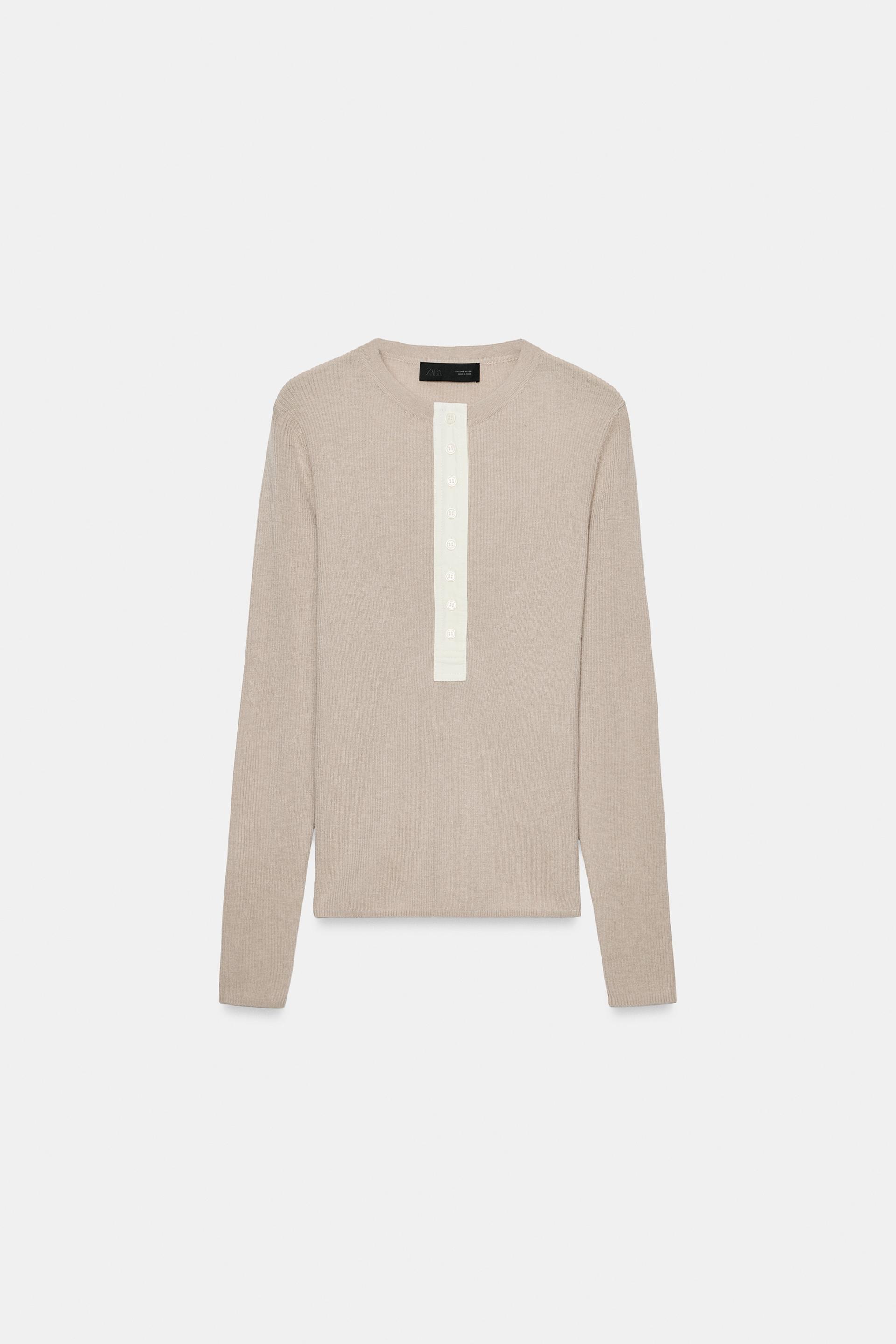 WOOL BLEND BUTTON SWEATER thumbnail 5