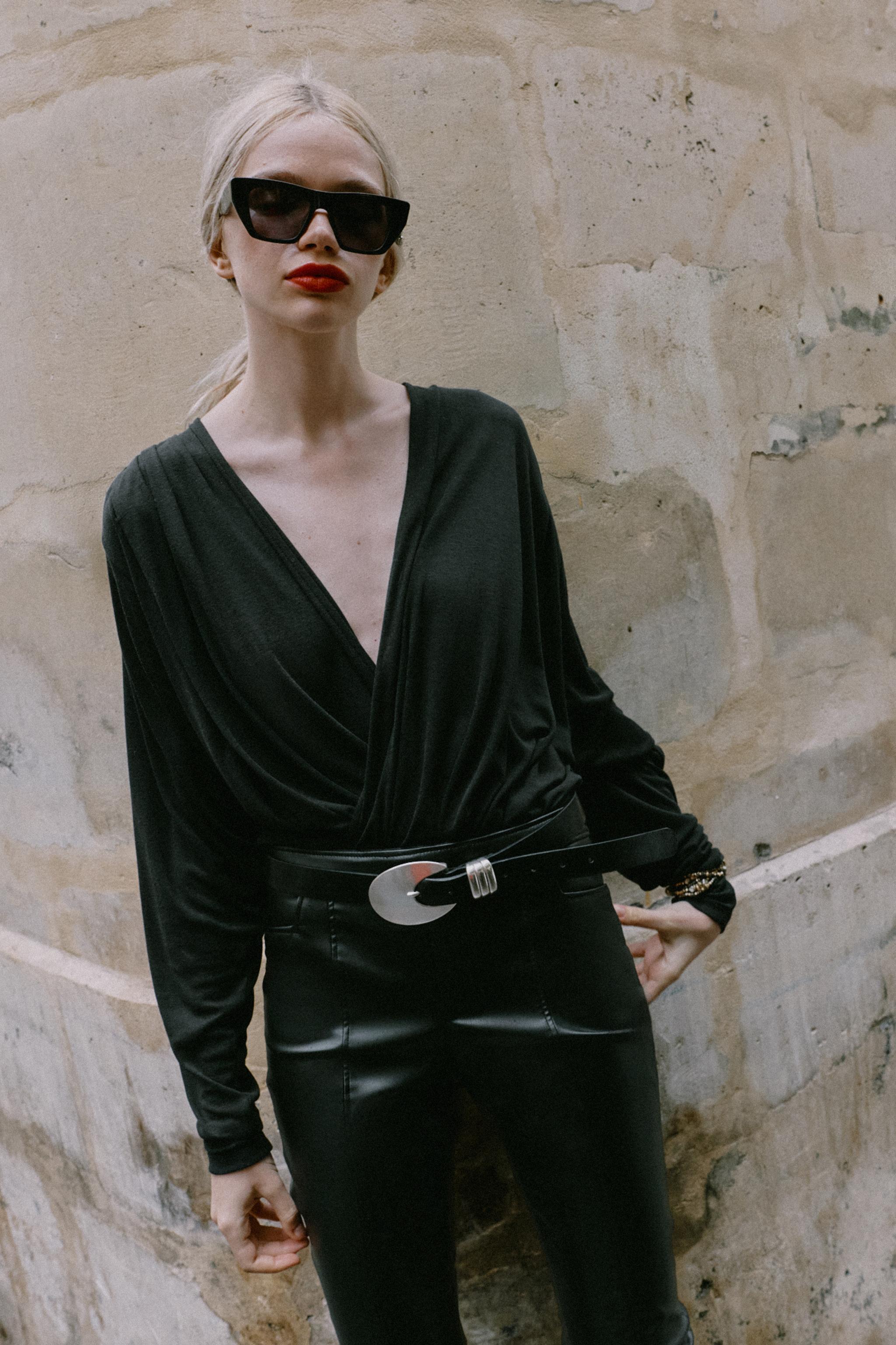 SHOULDER PAD WRAP BODYSUIT
