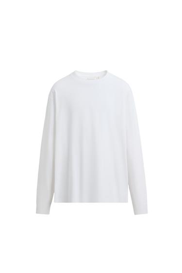 LONG SLEEVE T-SHIRT - White by Zara