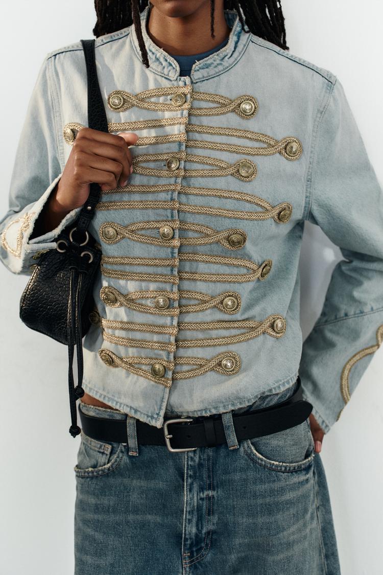 Chaqueta de mezclilla con botones TRF 4
