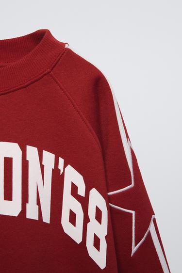 VARSITY SWEATSHIRT - Red by Zara - Image 2