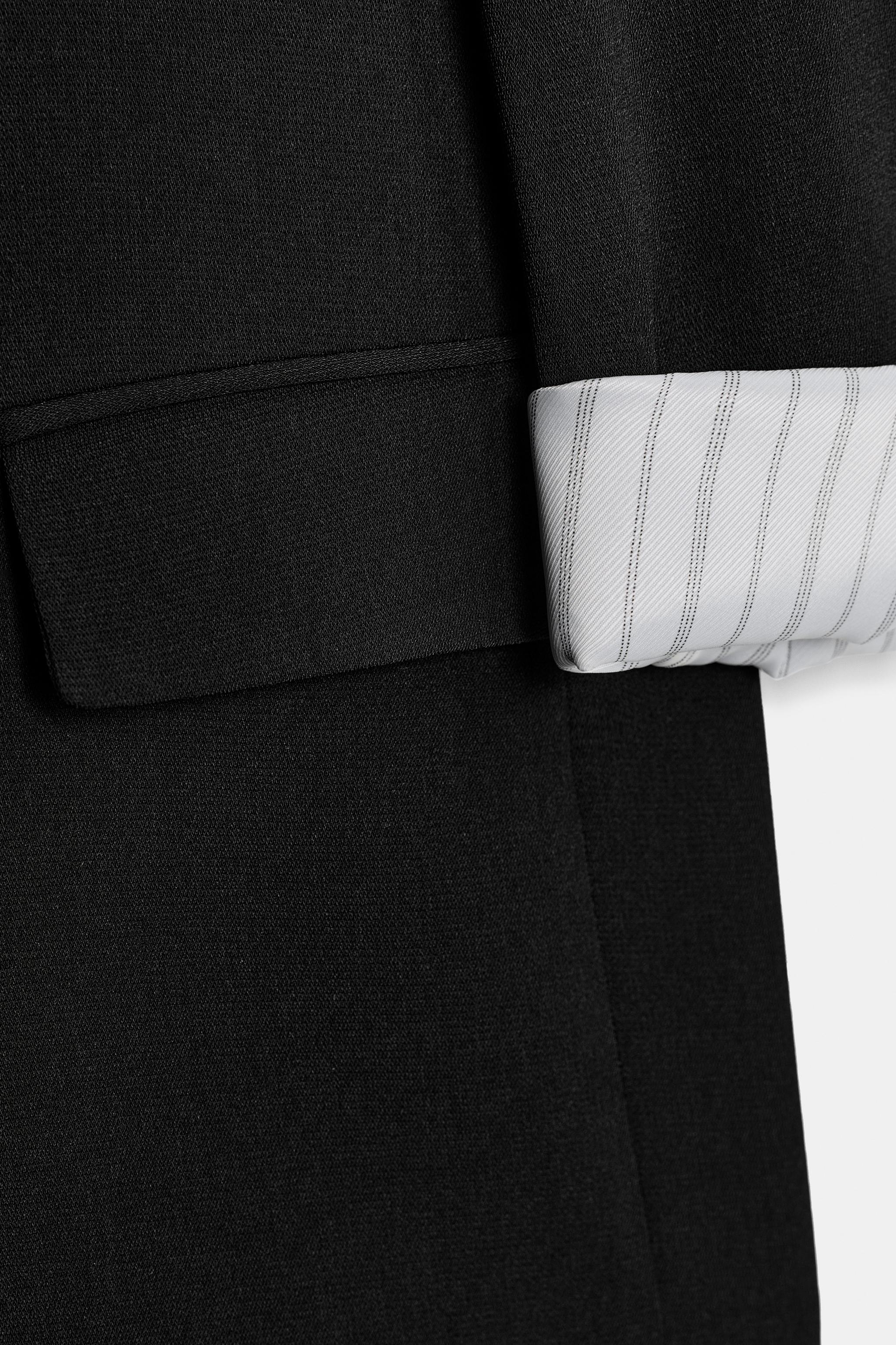 Женские пиджаки Zara SHOULDER PAD BLAZER WITH PRINTED CUFFS — фото 9