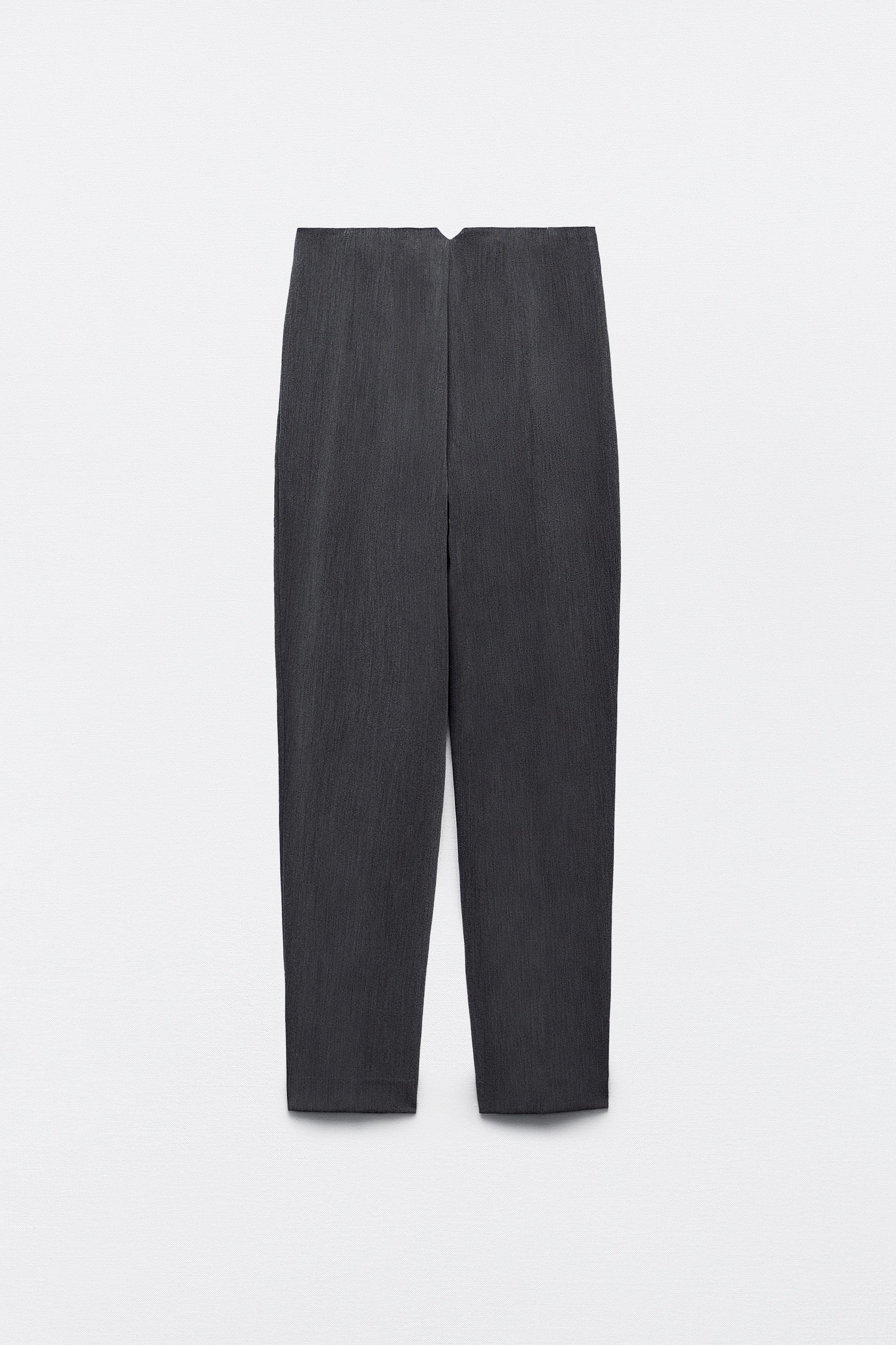 Zara PANTS WITH FABRIC-COVERED BELT - 130185715-800