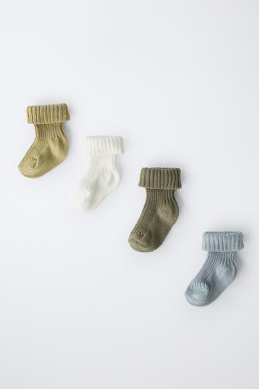 4-PACK OF COLOURED SOCKS IN A BOX - Mid-green by Zara - Image 3
