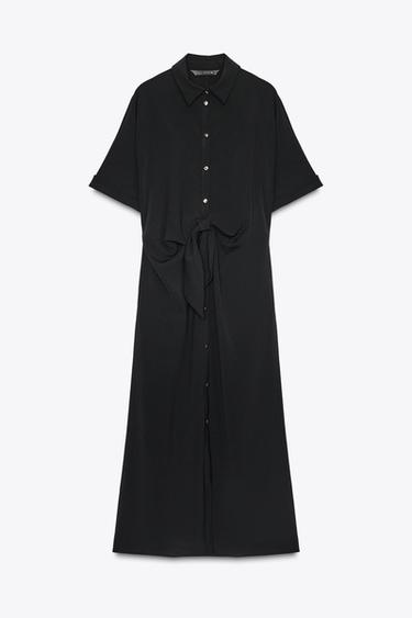 KNOT MIDI DRESS - Black by Zara