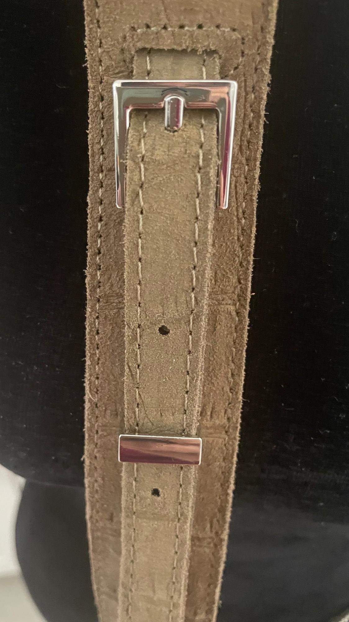 MOCK CROCK SUEDE CROSSBODY BAG - Image 4