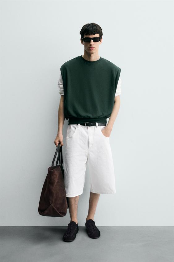 OVERSIZED INTERLOCK VEST SWEATSHIRT