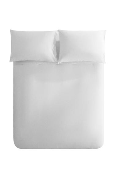 PERCALE DUVET COVER (200 THREAD COUNT) - White by Zara