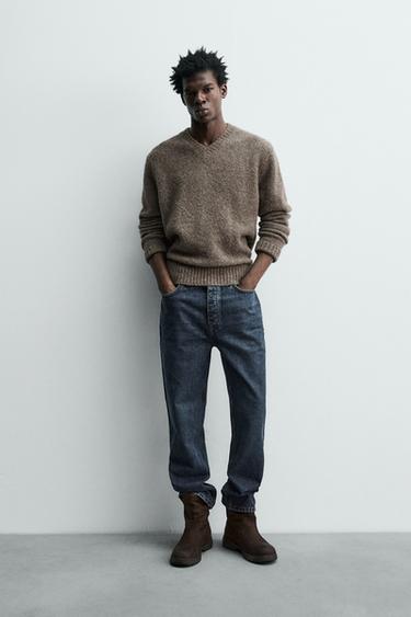 Zara TEXTURED SWEATER WITH YAK FIBER - Mink marl - Image 0