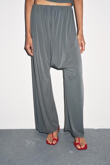 PANTALON CRÊPE - Gris anthracite de Zara - Image 1