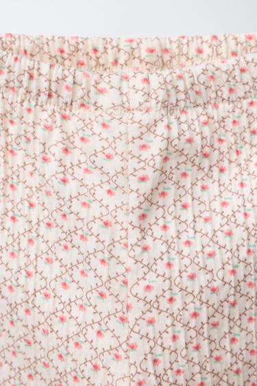 FLORAL PRINT LEGGINGS - Light ecru by Zara - Image 2