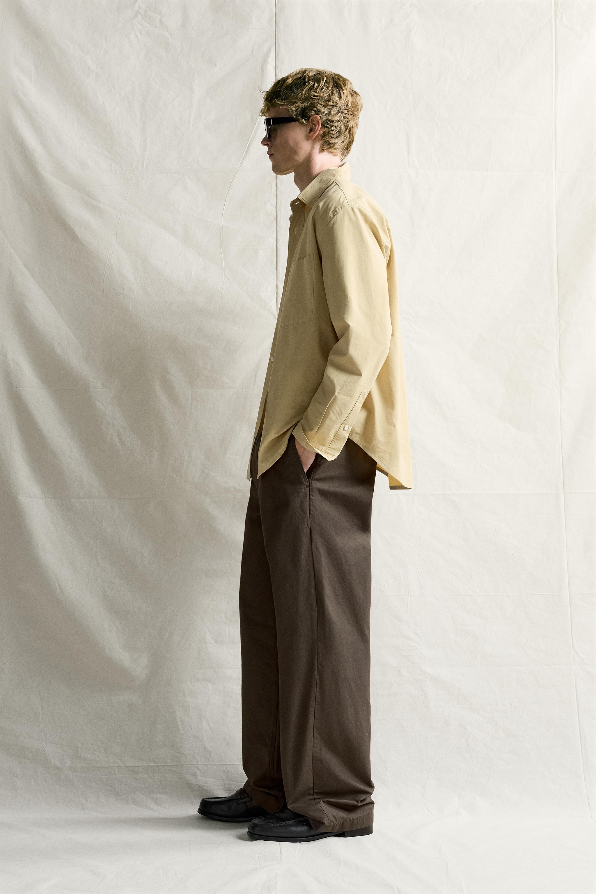 PANTALON COUPE BARREL EN COTON