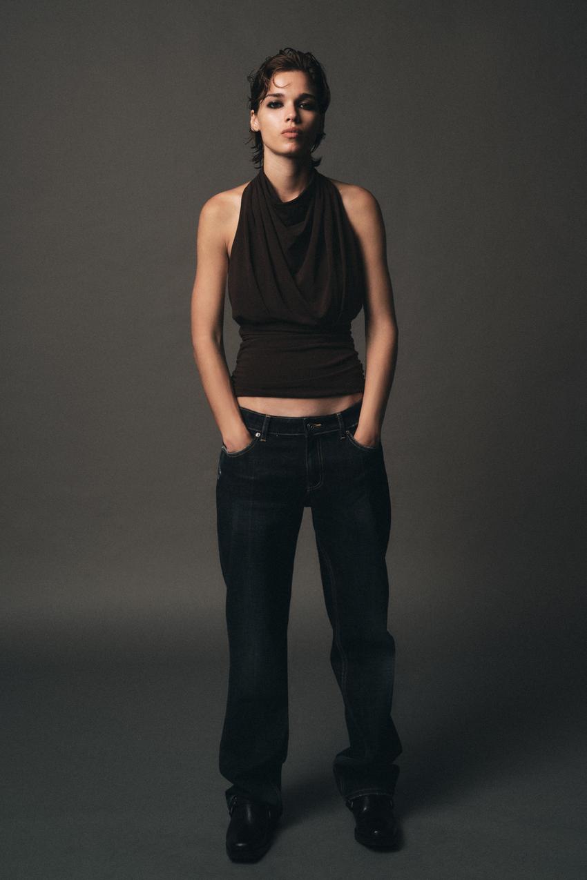 DYED EFFECT HALTER TOP