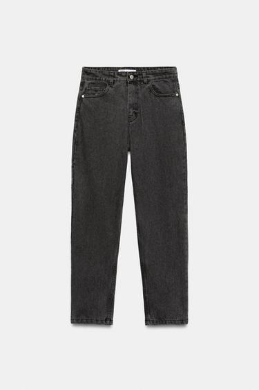 Zara MOM FIT HI-RISE JEANS - Black