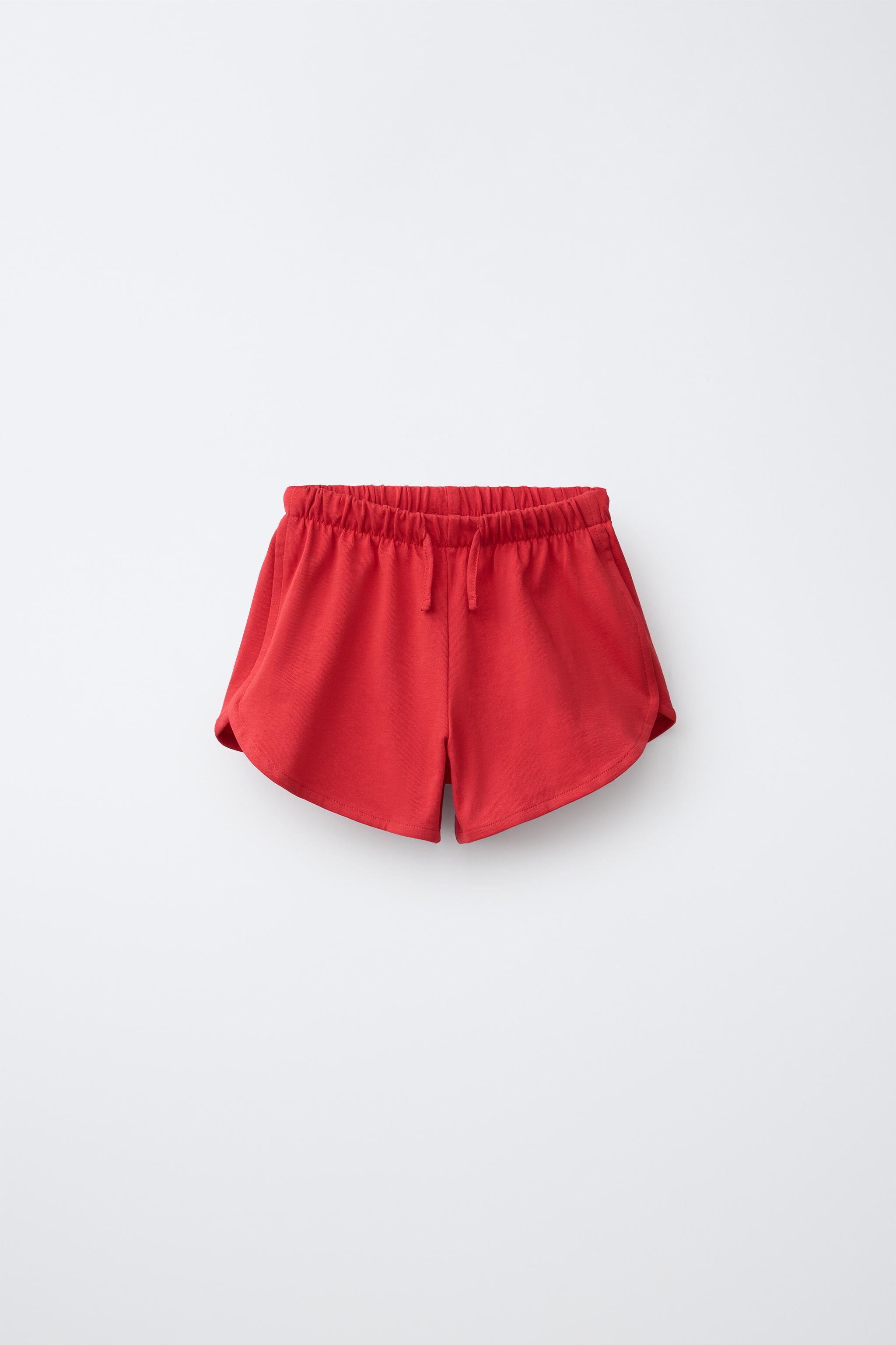 HEAVYWEIGHT PLAIN SHORTS — Red