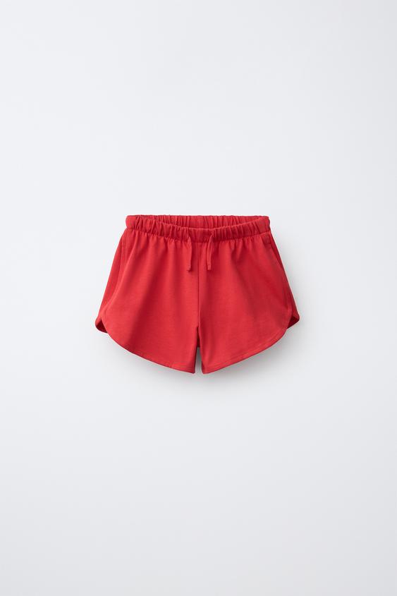 HEAVYWEIGHT PLAIN BERMUDA SHORTS - Red by Zara - Image 0