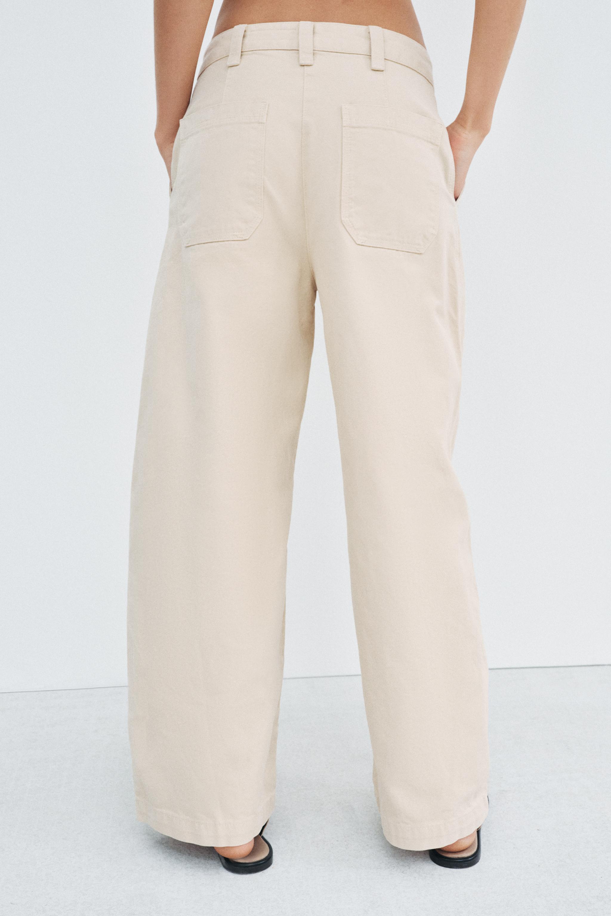 スペイン発送 ZARA ZWコレクション バルーンパンツ 上品シンプル BALLOON PANTS ZW COLLECTION - Light camel | ZARA United States