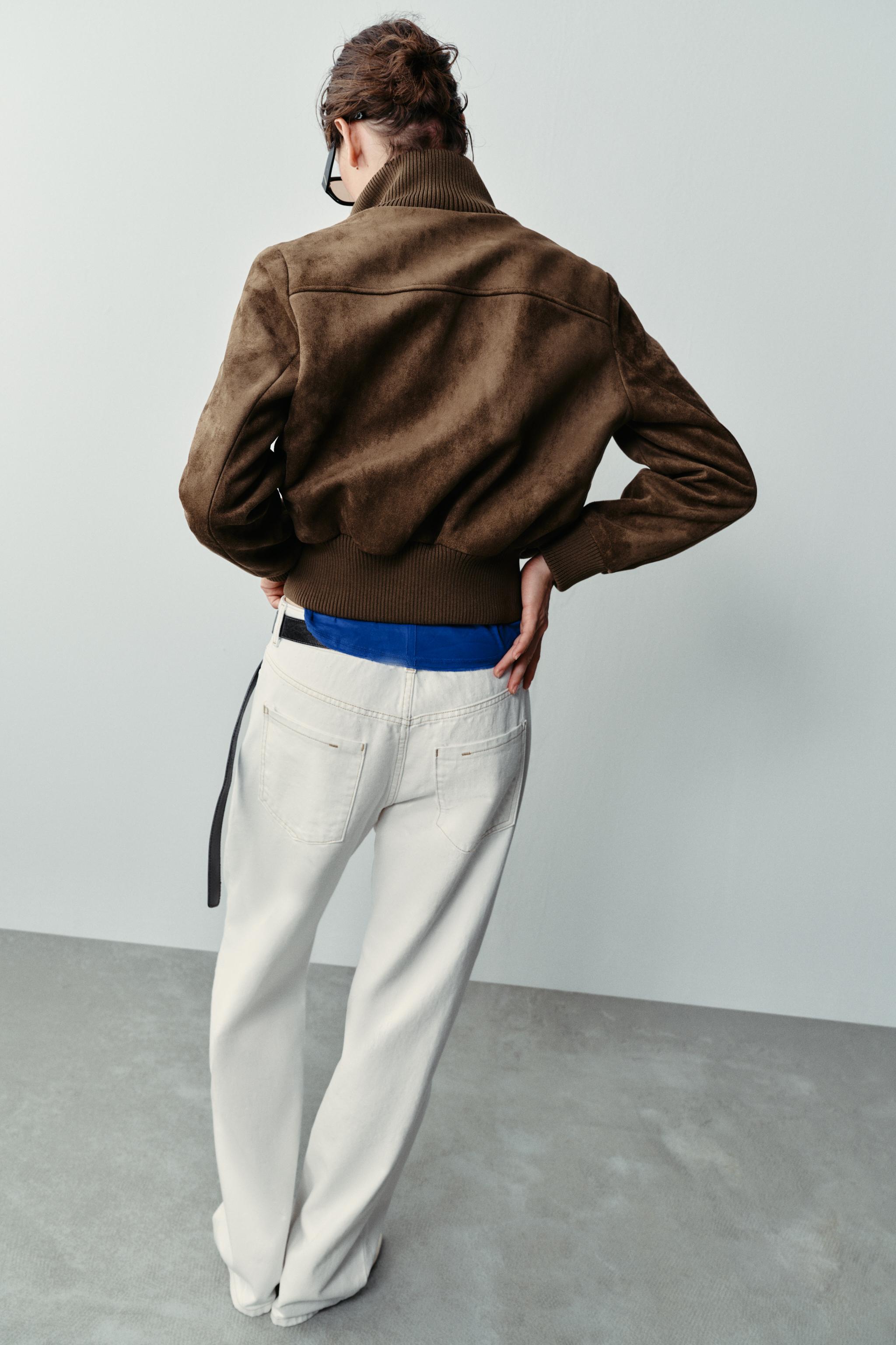 BLOUSON BOMBER EFFET DAIM