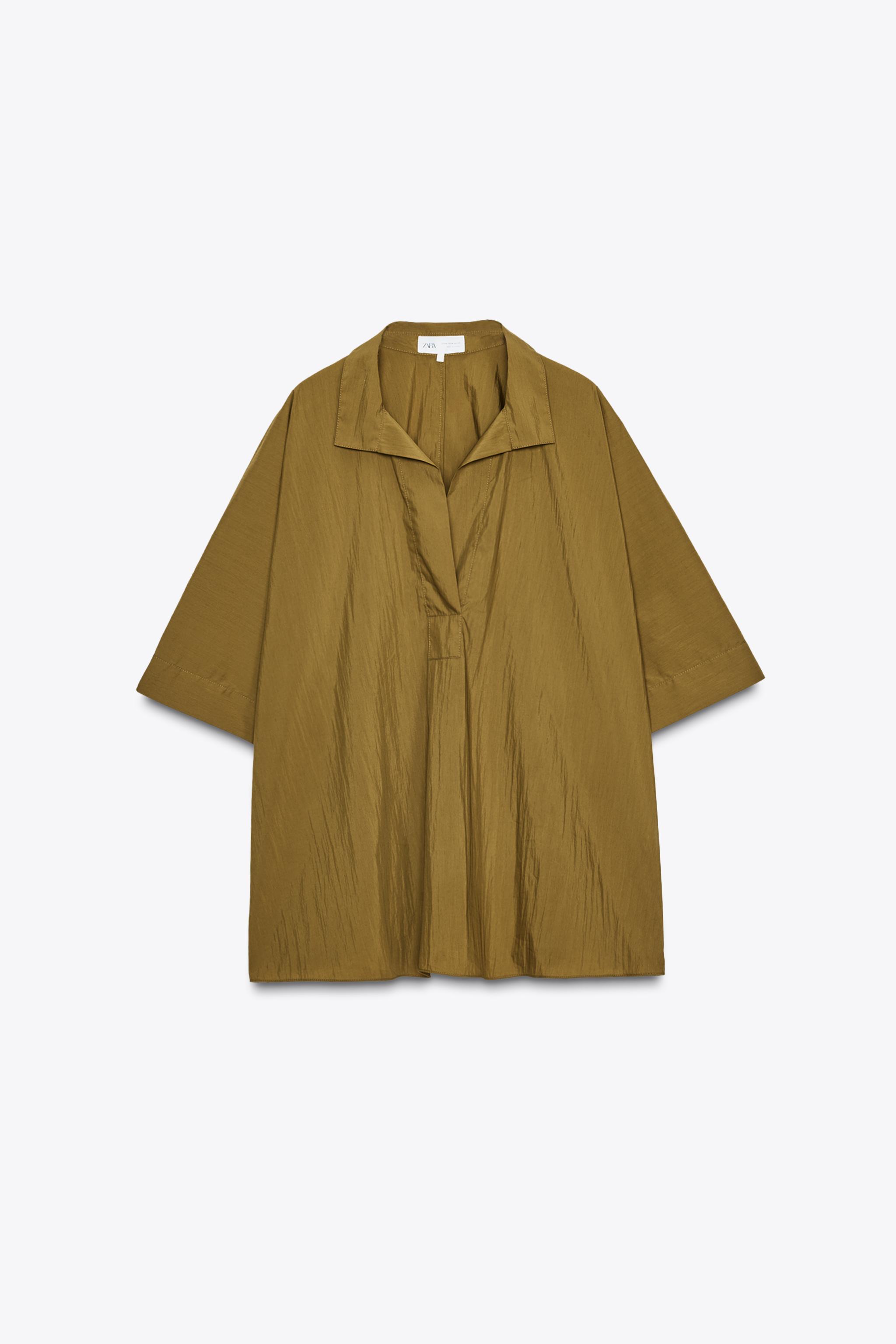 ZW COLLECTION OVERSIZE SHIRT - Blue | ZARA United Kingdom