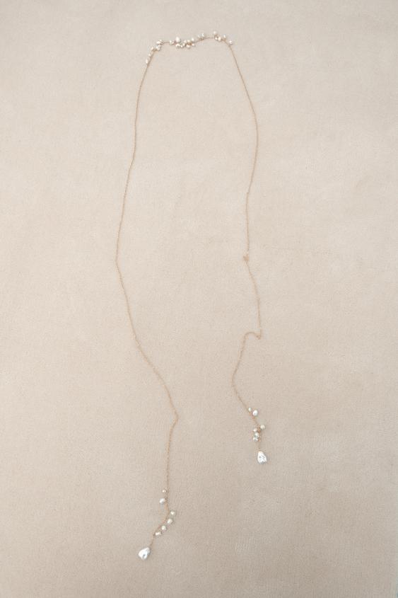 DOUBLESTRAND PEARL BEAD NECKLACE Golden ZARA Australia