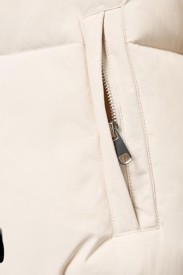 ANORAK CAPUCHA BORREGUILLO WATER REPELLENT WINDPROOF - Crudo de Zara