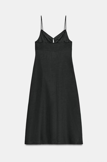 TOP LONG STYLE LINGERIE AVEC LIN - Gris anthracite de Zara - Image 6