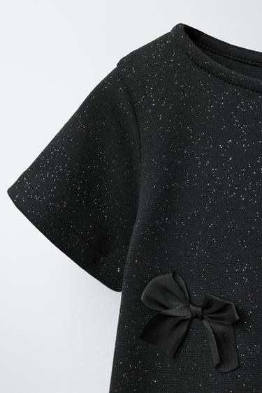 ROMA KNIT DRESS WITH SHIMMER BOWS - Black by Zara - Image 2