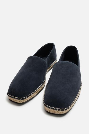 ESPADRILLE EN CUIR - Bleu de Zara - Image 2