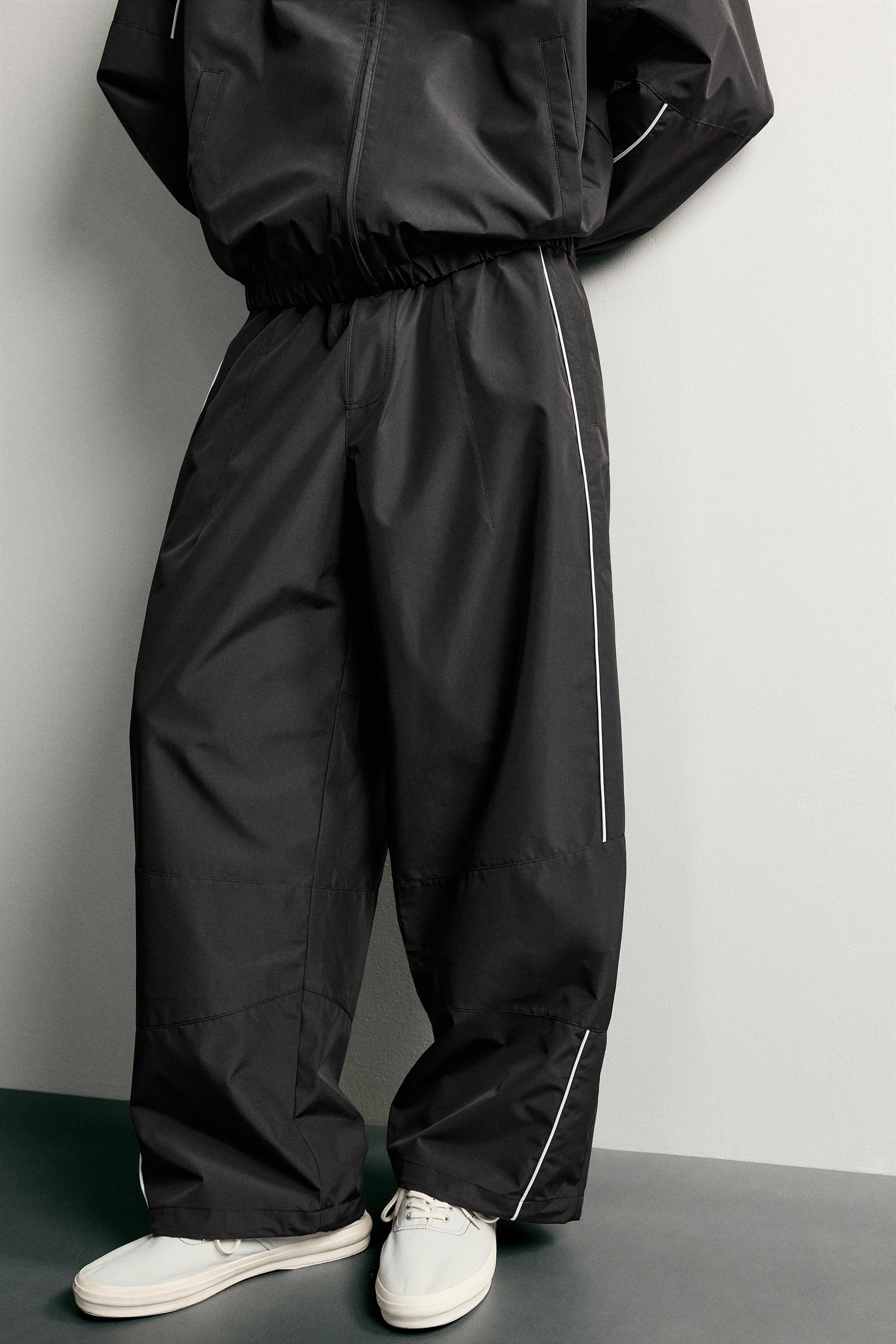 Мужские брюки Zara WATER REPELLENT CONTRAST TECHNICAL TROUSERS — фото 5
