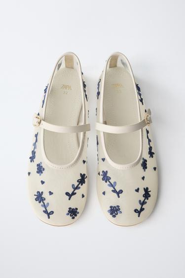 BALLERINES BRODÉES - Blanc de Zara - Image 3