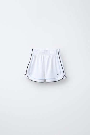 BERMUDA SHORTS WITH CONTRAST WELT DETAILS AND MODAL - Oyster-white by Zara