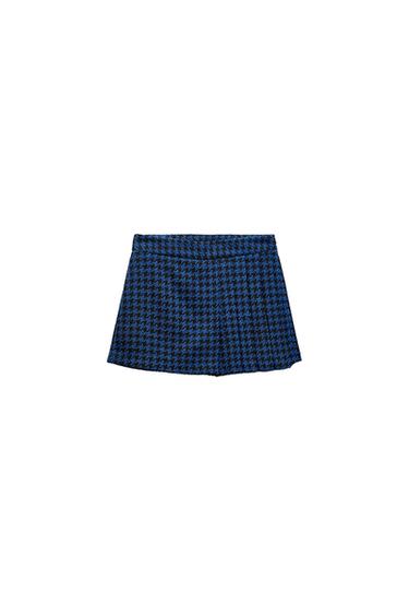 HOUNDSTOOTH BOX PLEAT SKORT