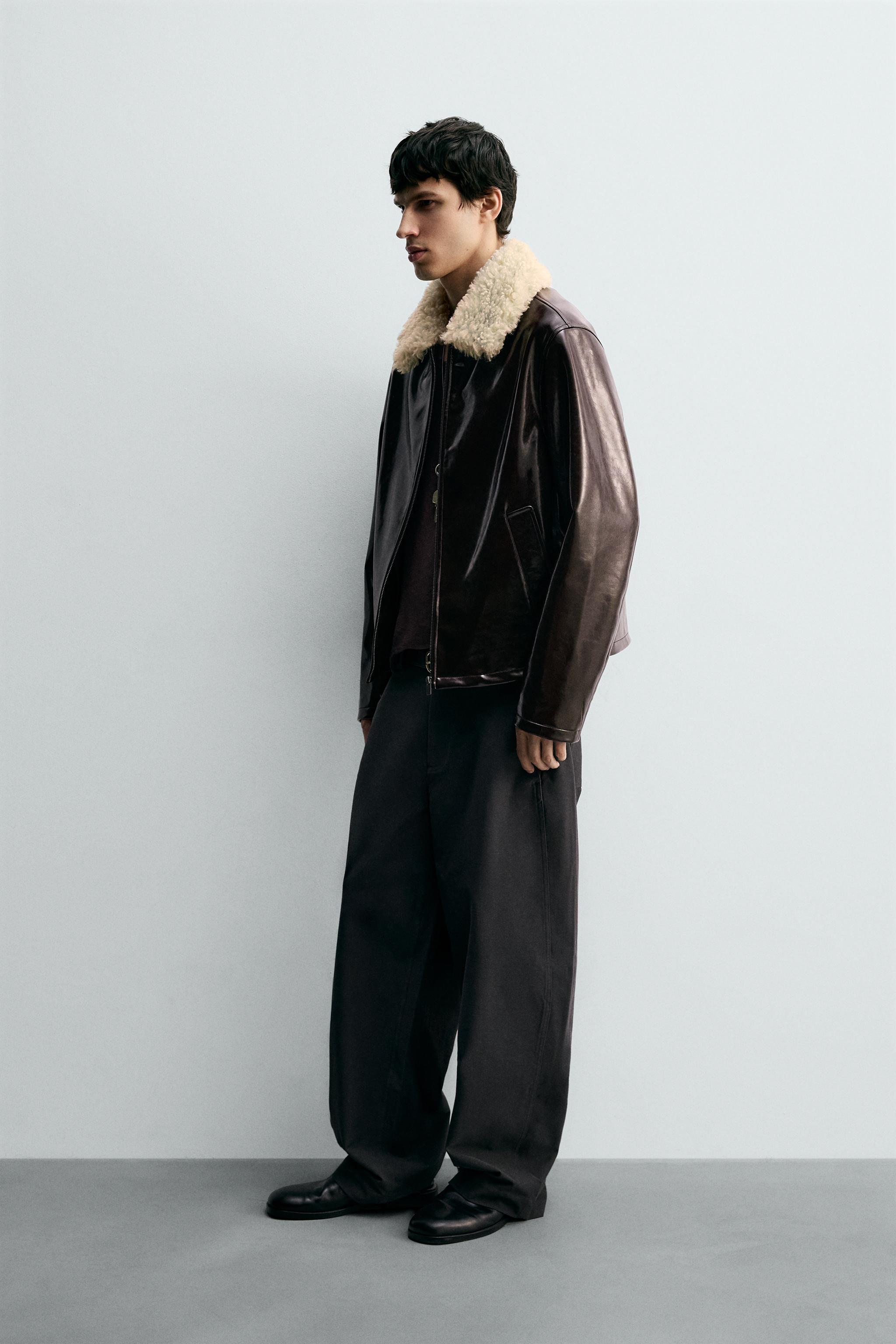 BLOUSON FINITION VINYLE BIMATIÈRE